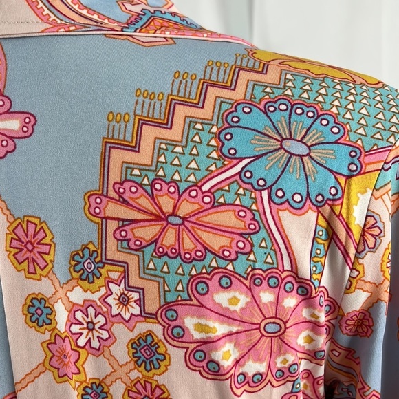 Laundry by Shelli Segal Matte Jersey NWT wrap dress in Geo print size Medium - Picture 9 of 13